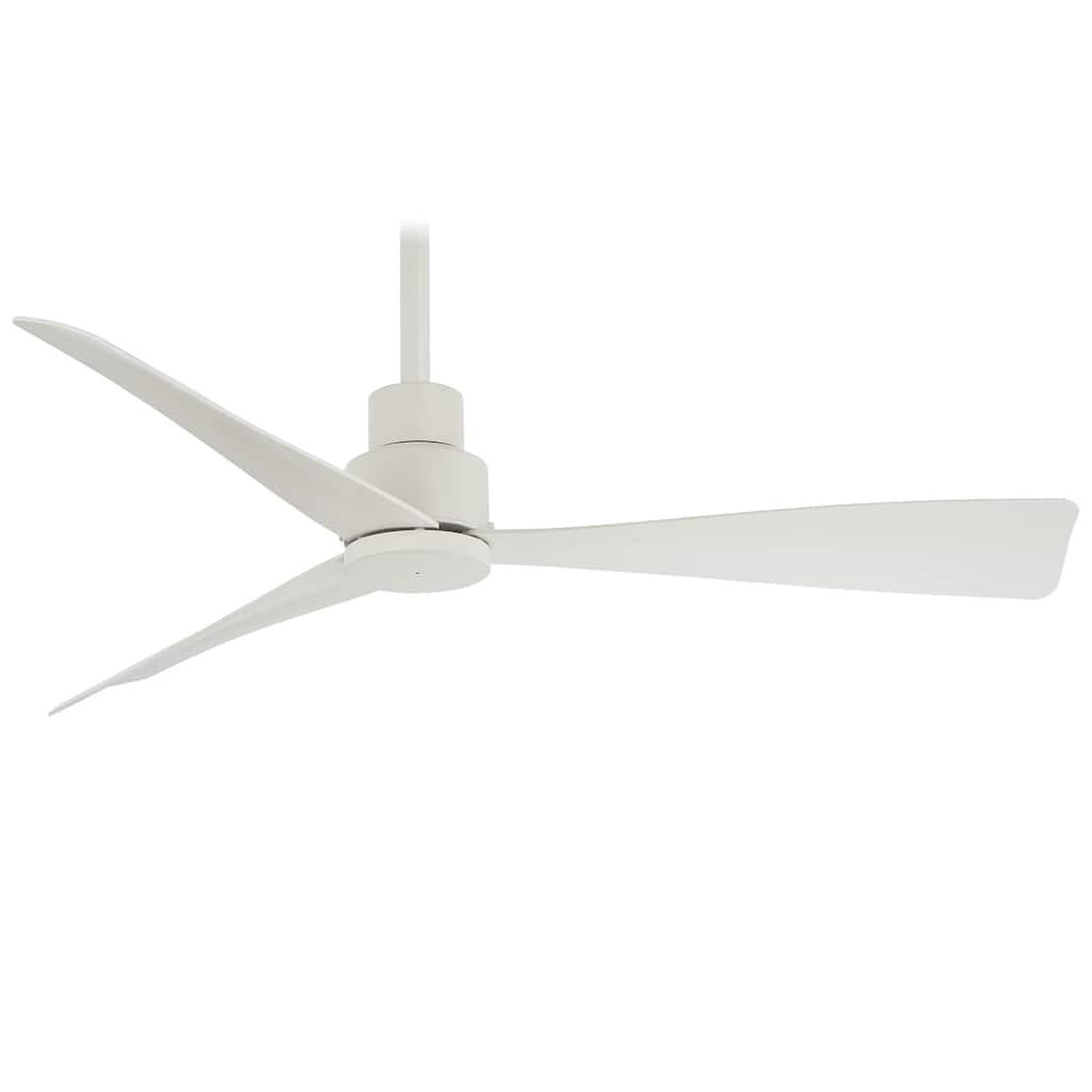 Minka Aire Simple Flat White 3 Blade 44 Inch LED Ceiling Fan