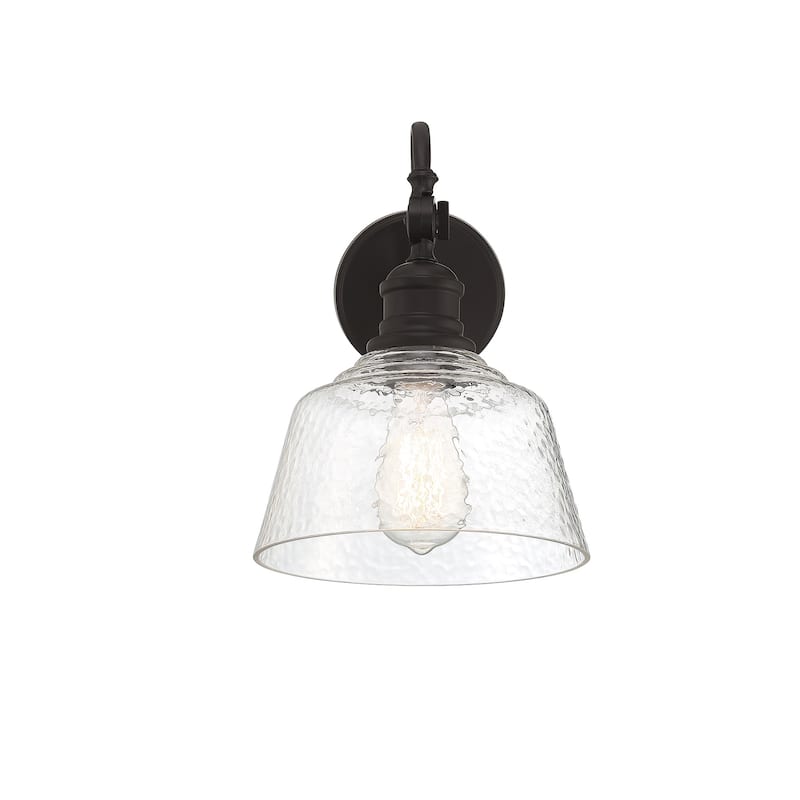 Bellevue SH99143 12" Tall Wall Sconce with a patterned glass dome