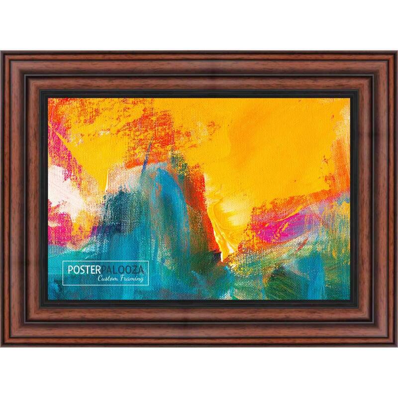 17x11 Traditional Walnut Complete Wood Picture Frame with UV Acrylic