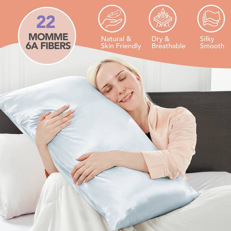 Deconovo 100% Pure Mulberry Silk Pillowcase With 22 Momme 6A High Grade Fibers