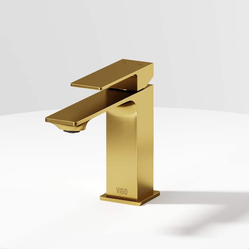 VIGO Dunn 6" H Single Handle Single Hole Bathroom Faucet