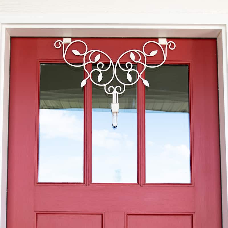 Adjustable Wreath Hanger for Door - Ivy (White) - White