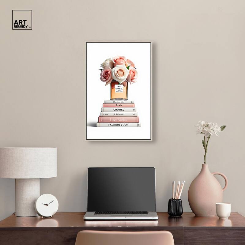 Rose Reads Rouge Canvas by Art Remedy