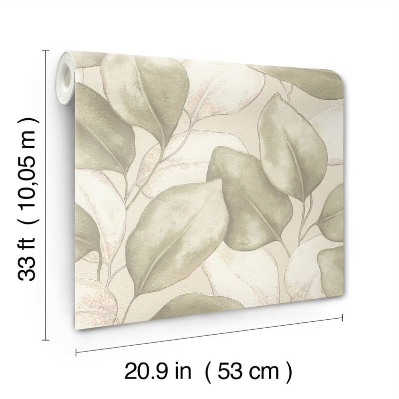 A-Street Prints Evanthe Sage Vine Wallpaper