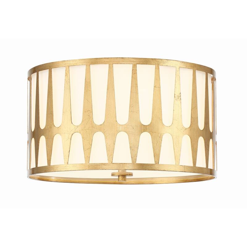 Crystorama Lighting Group ROY-800 Royston 3 Light 18" Wide Flush Mount - Antique Gold