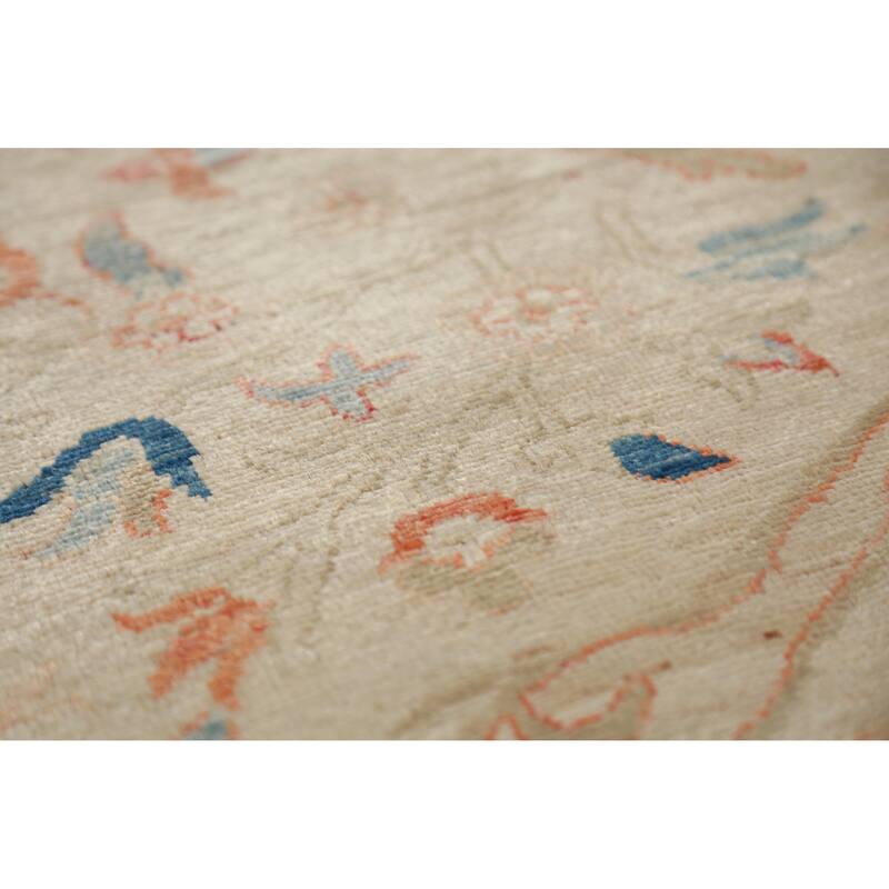 Vegetable Dye Ziegler Oriental Area Rug Hand-Knotted Wool Carpet - 8'11"x 11'10"