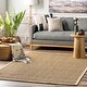 preview thumbnail 1 of 53, Brooklyn Rug Co Kiana Casual Seagrass Bordered Area Rug 10' x 14' - Beige