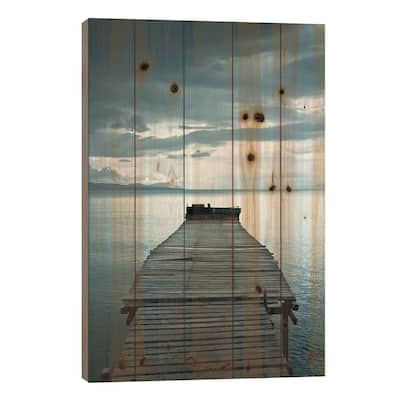 Dock I Print On Wood by PhotoINC Studio - Multi-Color