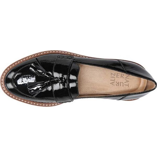 naturalizer black patent loafer