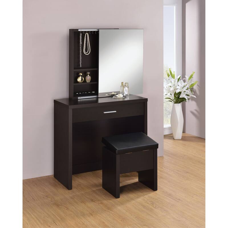 Harvey Contemporary 3-piece Vanity Set with Lift-Top Stool