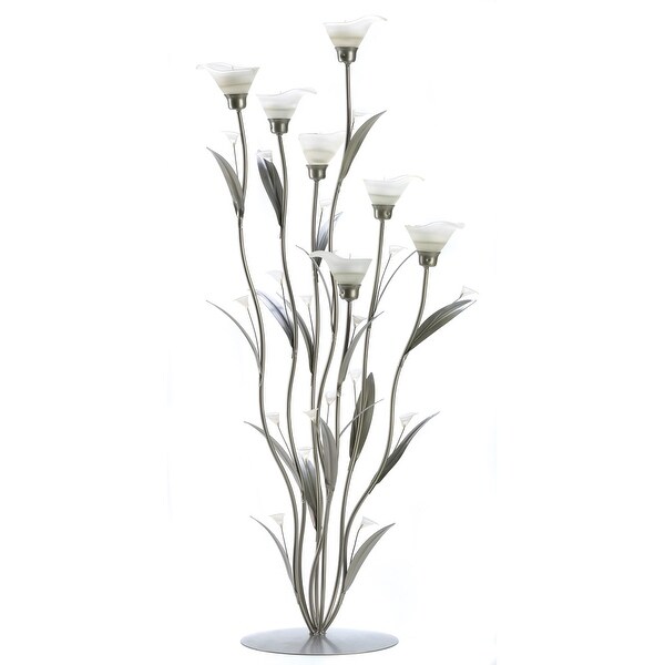 Interior Silver Calla Lily Candle Holder