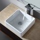 preview thumbnail 10 of 17, Kraus Elavo 15 inch Square Porcelain Ceramic Vessel Bathroom Sink