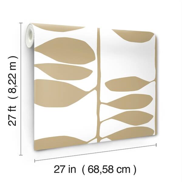 York Wallcoverings Sculpted Vines Gold Wallpaper