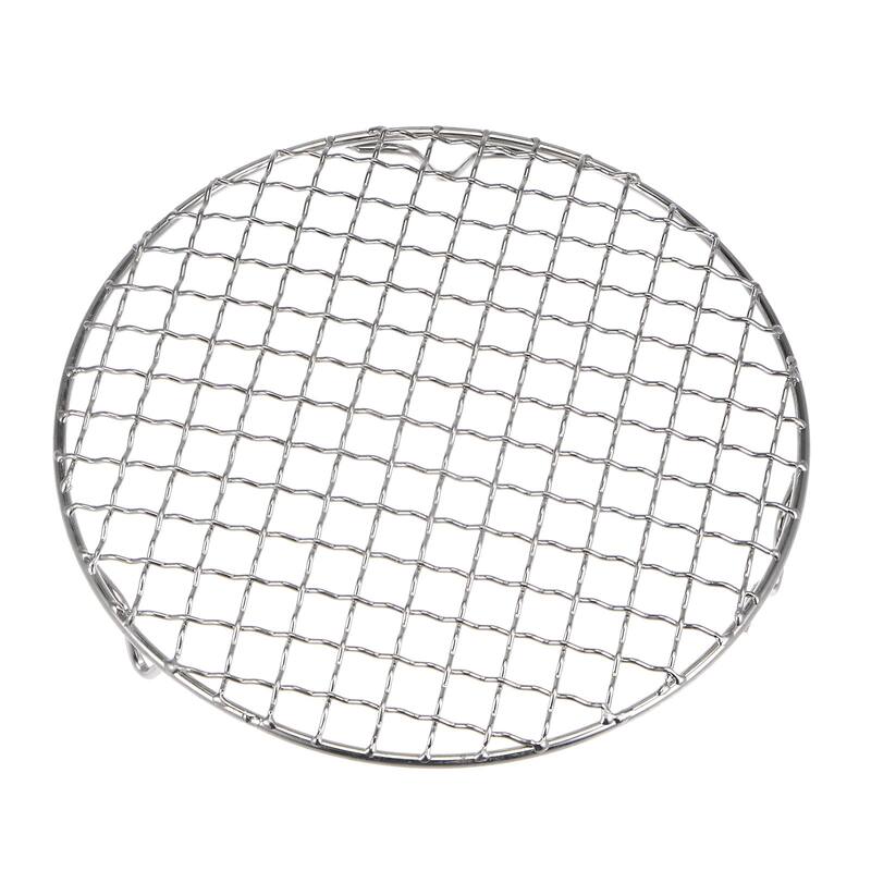 Round Cooking Rack 7-inch Stainless Steel Cross Wire Barbecue Grill with Legs