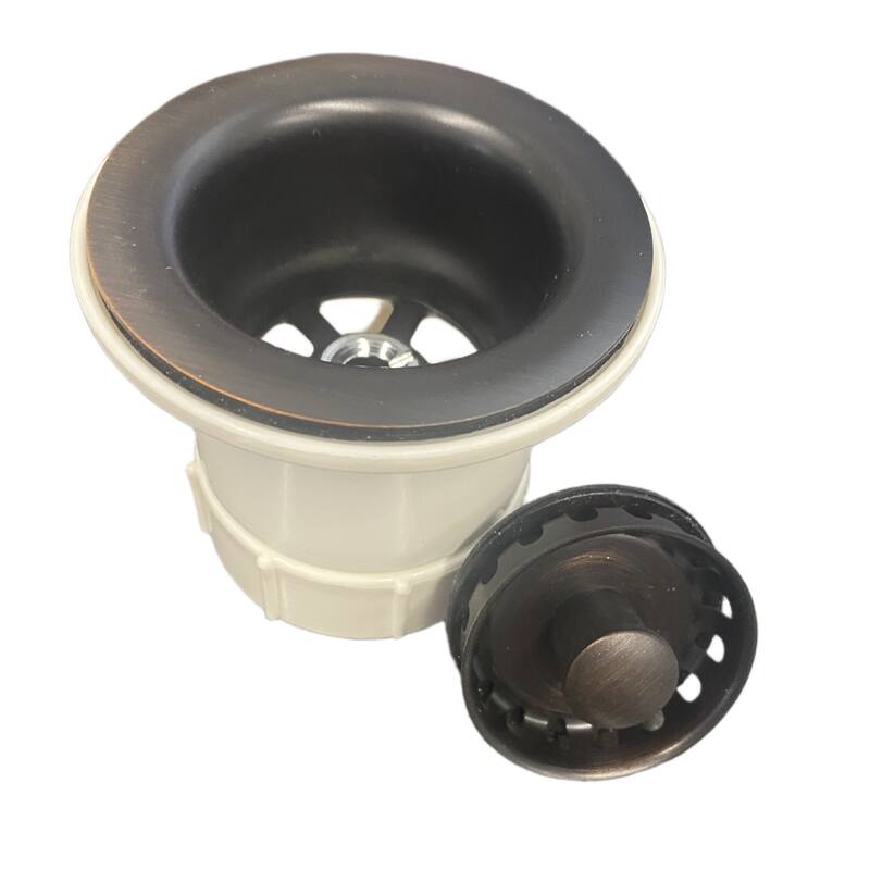 SimplyCopper 2" Mini Duo Strainer Drain with Basket Oil Rubbed Bronze - 2.75" x 2 x 2.5