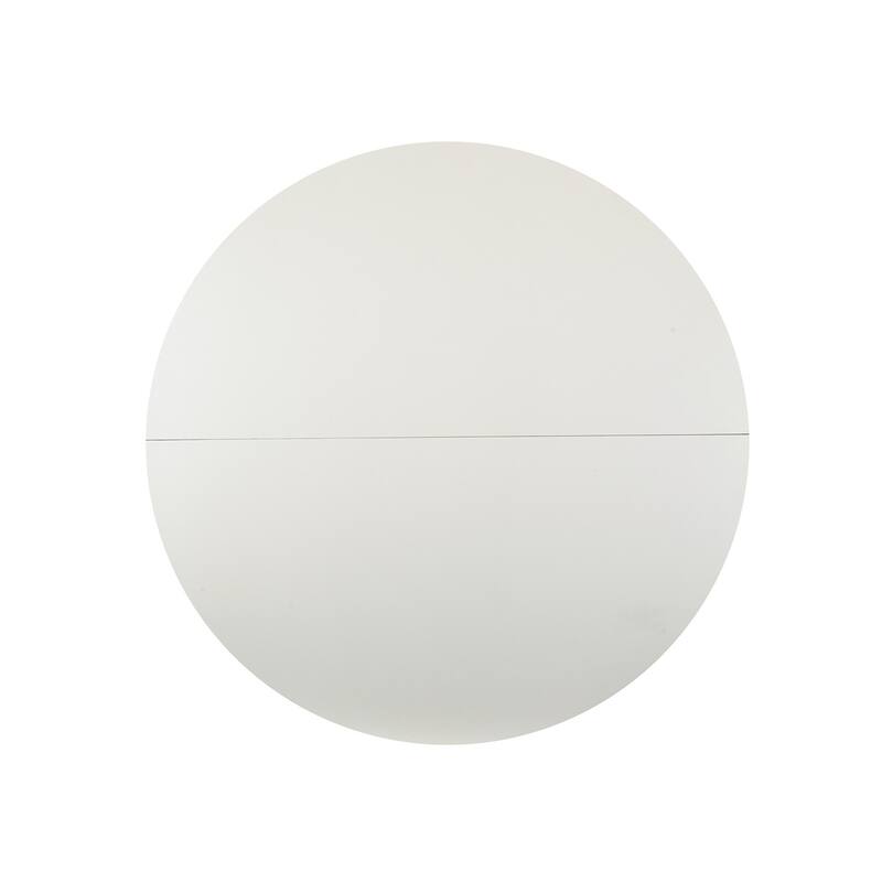 Magnussen Home Willowbrook Egg Shell White Extendable 48" Round Dining Table - 48''W x 48''D x 30''H