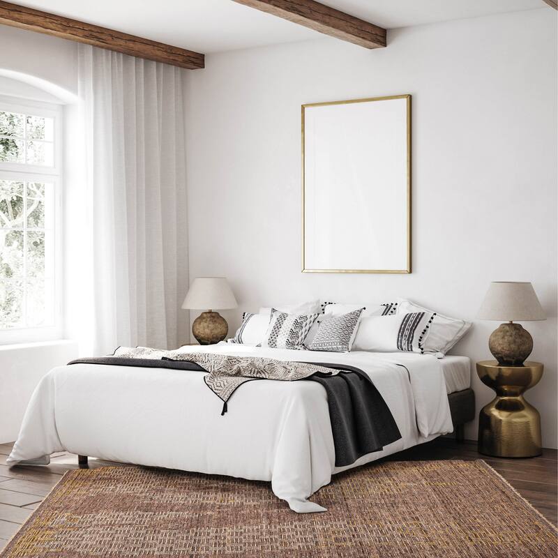 ECARPETGALLERY Hand-knotted Tangier Brown Wool Rug - 8'3 x 10'3