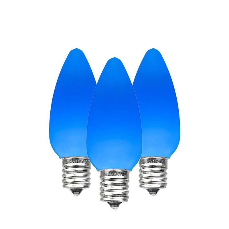 25 Pack C9 LED Plastic Ceramic Outdoor Christmas Replacement Bulbs, Multi