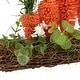 preview thumbnail 6 of 4, Standing Carrots on Floral Foliage Twig Log Easter Decoration - 2"