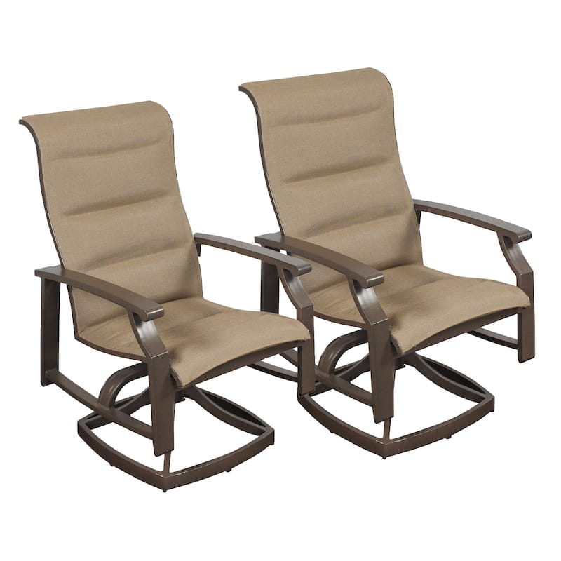 Courtyard Casual Madison 2 Padded-Sling Swivel Dining Chairs