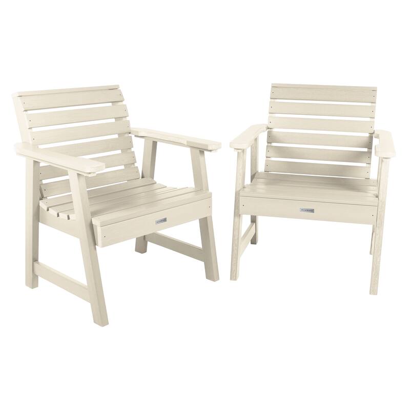 HIGHWOOD Weatherly Garden Chairs Set of Two - Whitewash