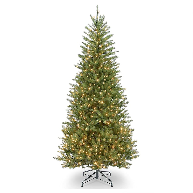 National Tree Company Slim Dunhill Fir 6.5' Clear-Lit Artificial Christmas Tree - 24