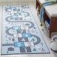 preview thumbnail 13 of 27, SAFAVIEH Kids Playhouse Machine Washable Slip Resistant Sunny Hopscotch 10' Runner - Grey/Blue