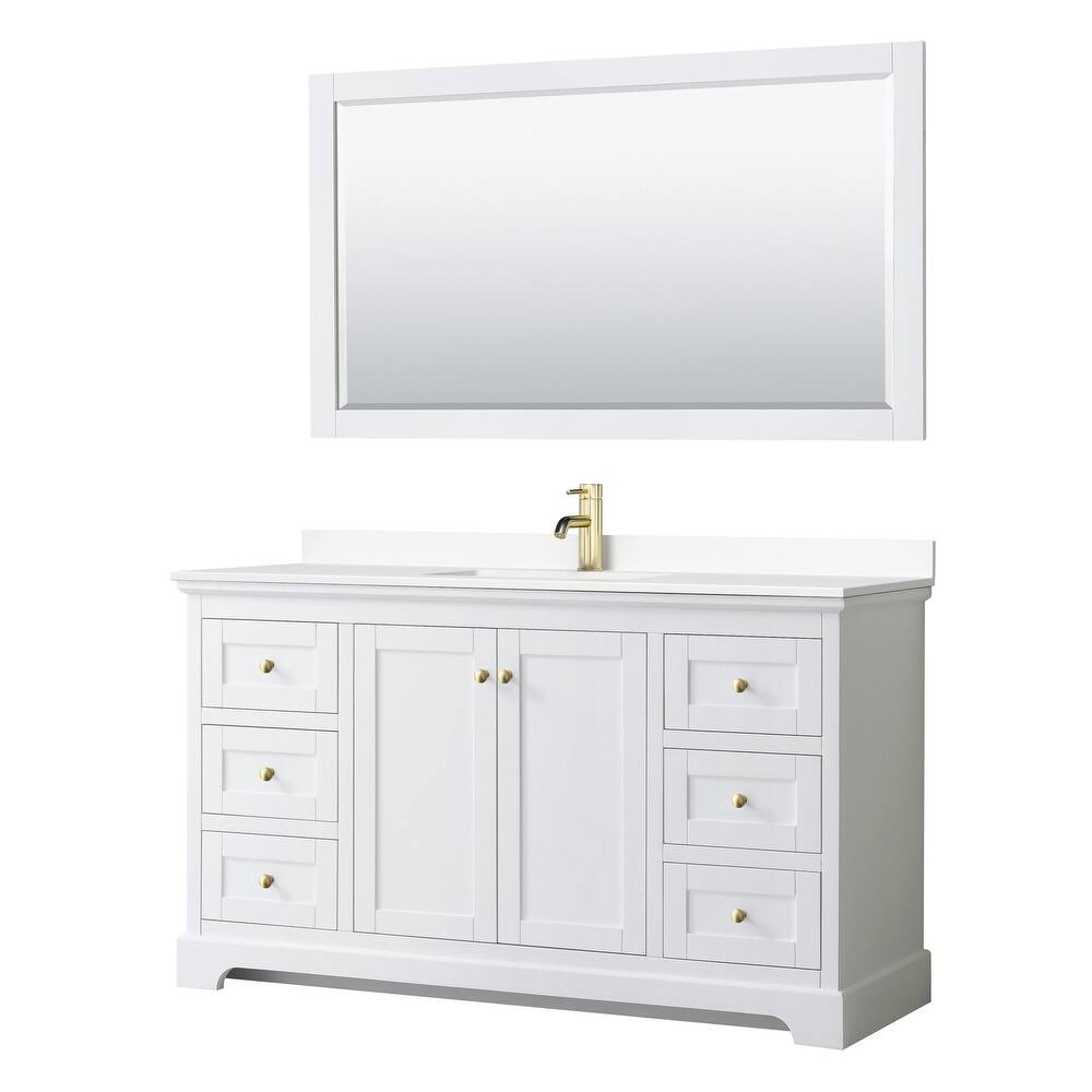 Wyndham Collection Avery 60" Free Standing Single Basin Vanity Set