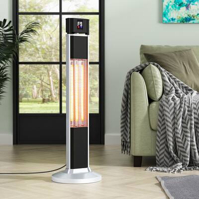 FAMAPY 35"H Fast Heating Electric Tower Space Heater w/ Remote Control - 11.8"W x 11.8"L x 35.8"H