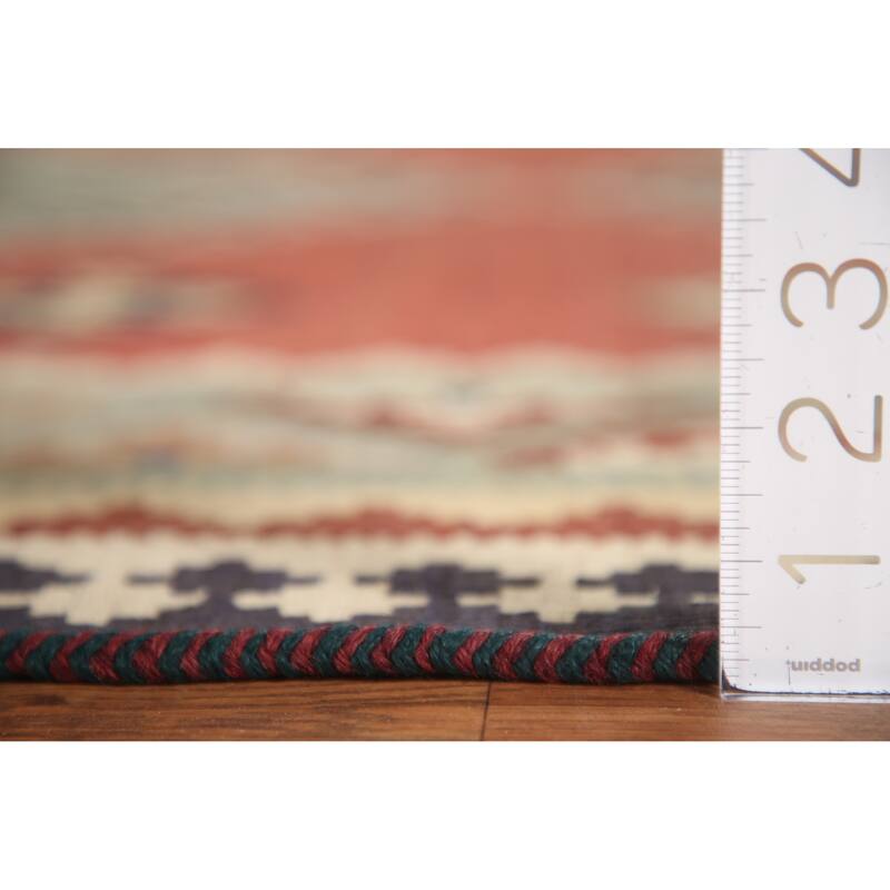 Kilim Qashqai Vegetable Dye Persian Antique Rug Flatweave Wool Carpet - 5'0"x 9'11"