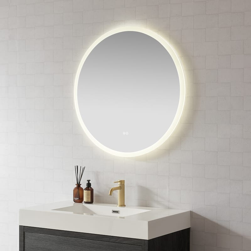 Moscow Round Frameless LED Wall Bath Vanity Mirror