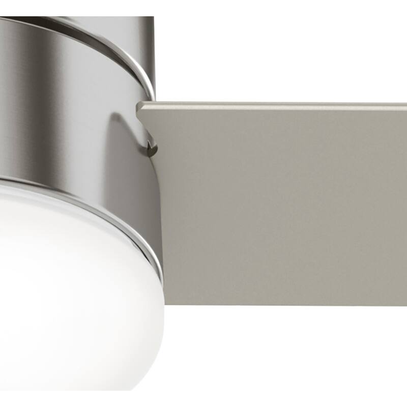 Hunter 52" Minimus Modern Sleek Low Profile Ceiling Fan with LED Light, Handheld Remote - Contemporary, Transitional