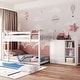 preview thumbnail 6 of 50, Twin over Twin Bunk Bed with 4 Drawers and 3 Shelves