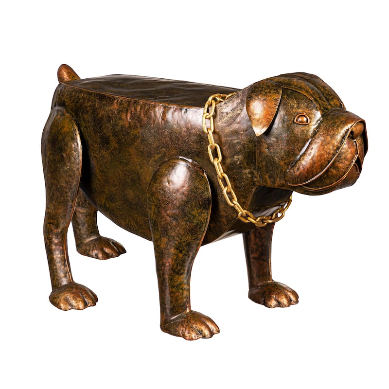 Handmade Metal Pit Bull Side Table