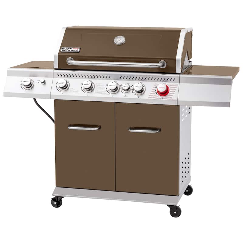 Royal Gourmet 5-Burner Cabinet Style Gas Grill with Side Burner