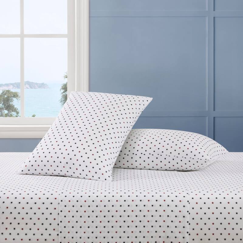 Tommy Hilfiger Printed Cotton Percale Sheet Set
