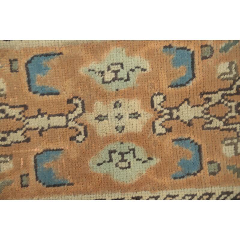 Hand Knotted Oriental 100% Wool Carpet Traditional All-Over Yellow & Gold Tabriz Area Rug - 9' 9'' X 6' 9''