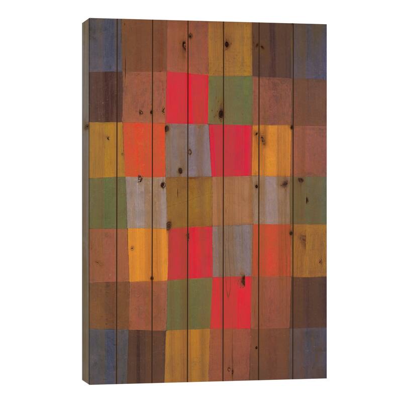 New Harmony Print On Wood by Paul Klee - Multi-Color - 26x18x1.5