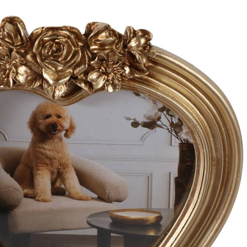 Polyresin Decorative Frame Photo Heart Shape Glam Style Ornate Accents