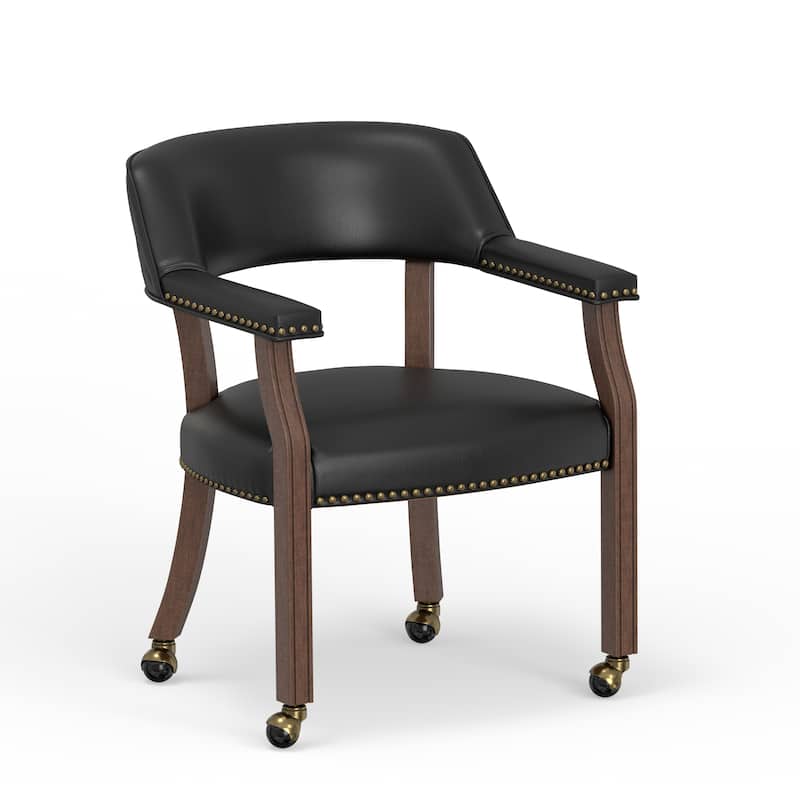 Holliday 48-inch Dining and Poker Game Set in Walnut Finish