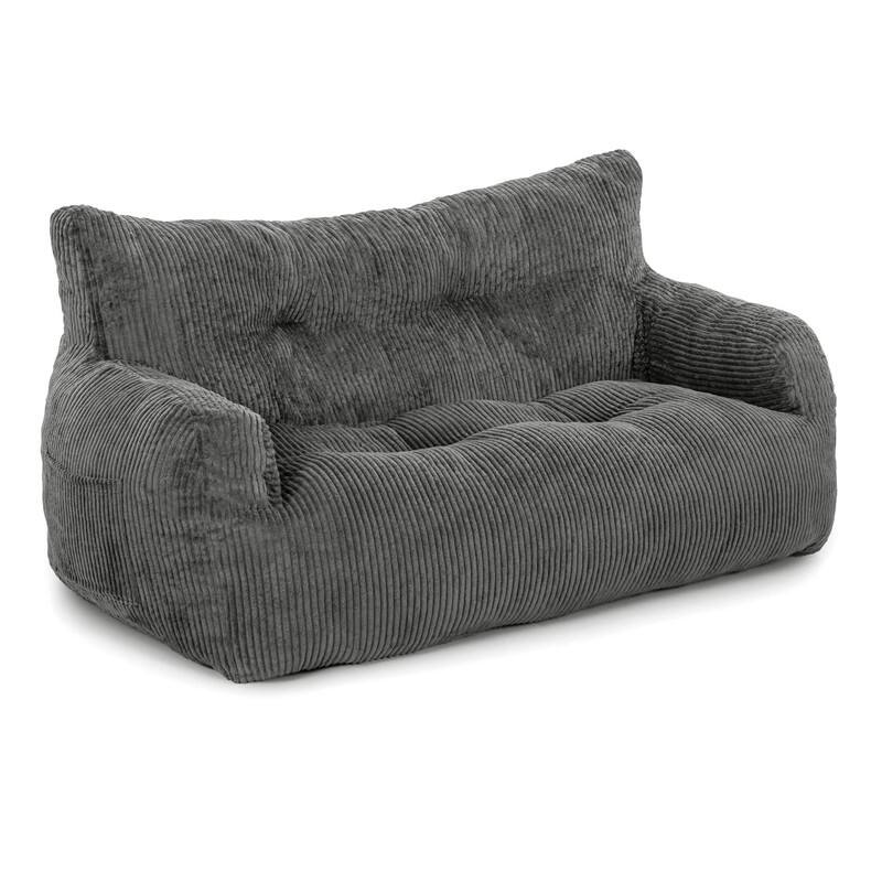 Pamapic Bean Bag Chair, Double Seater Corduroy Lazy Sofa