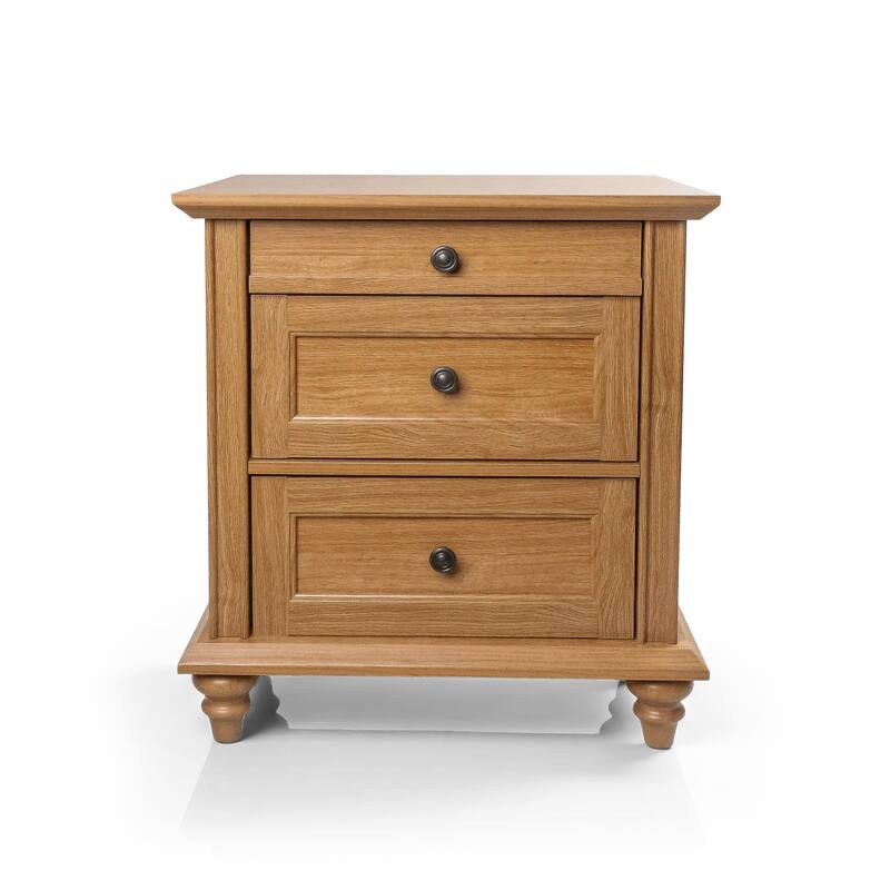 247 Shop At Home Lane Classic Traditional 3-Drawer Nightstand