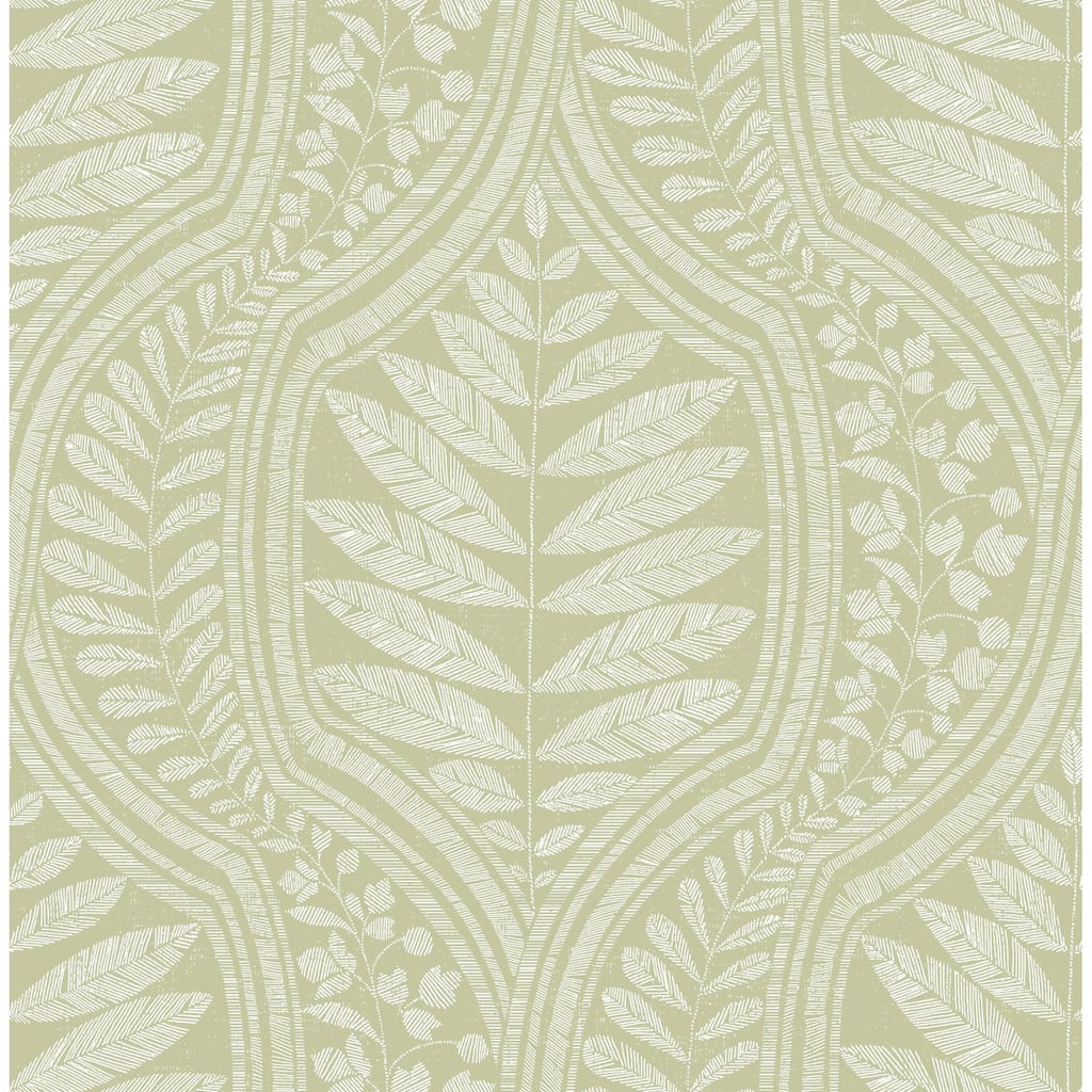 Scott Living Juno Green Ogee Wallpaper