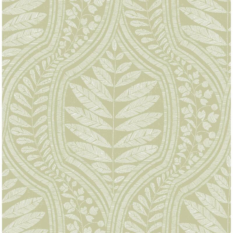 Scott Living Juno Green Ogee Wallpaper