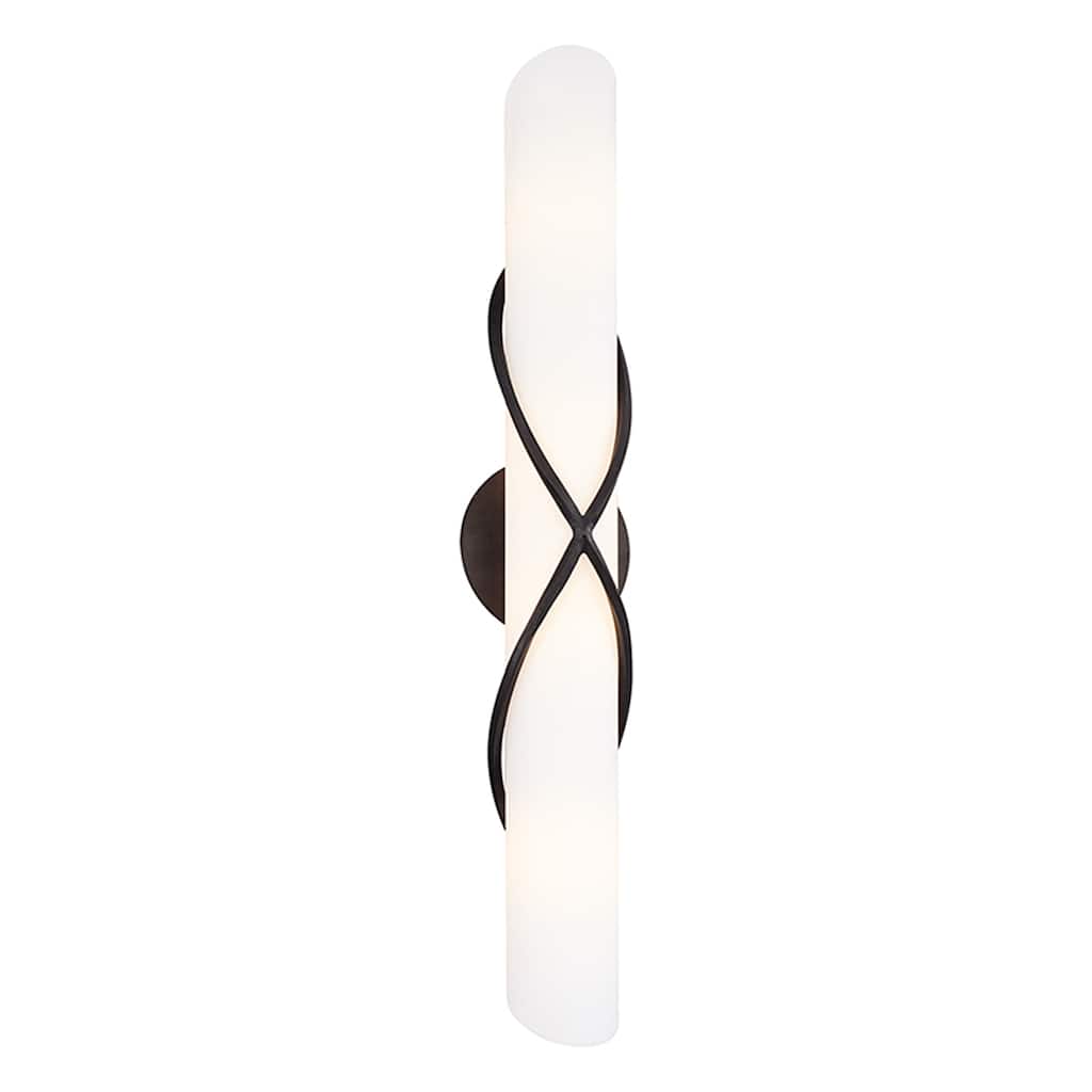 Roxbury 4-light Graphite Bath Light with Matte Opal Glass