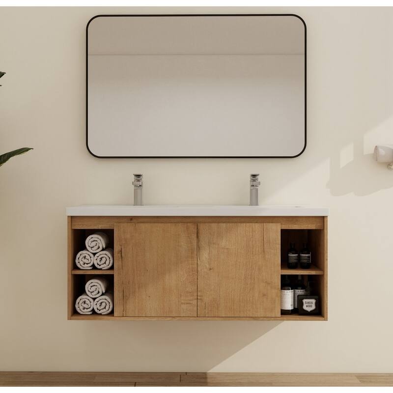 Malwee 48" Floating Bathroom Vanity with Resin Sink