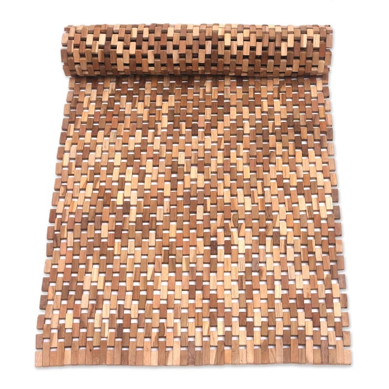 Novica Handmade Teak Wood Mat (48 Inch)
