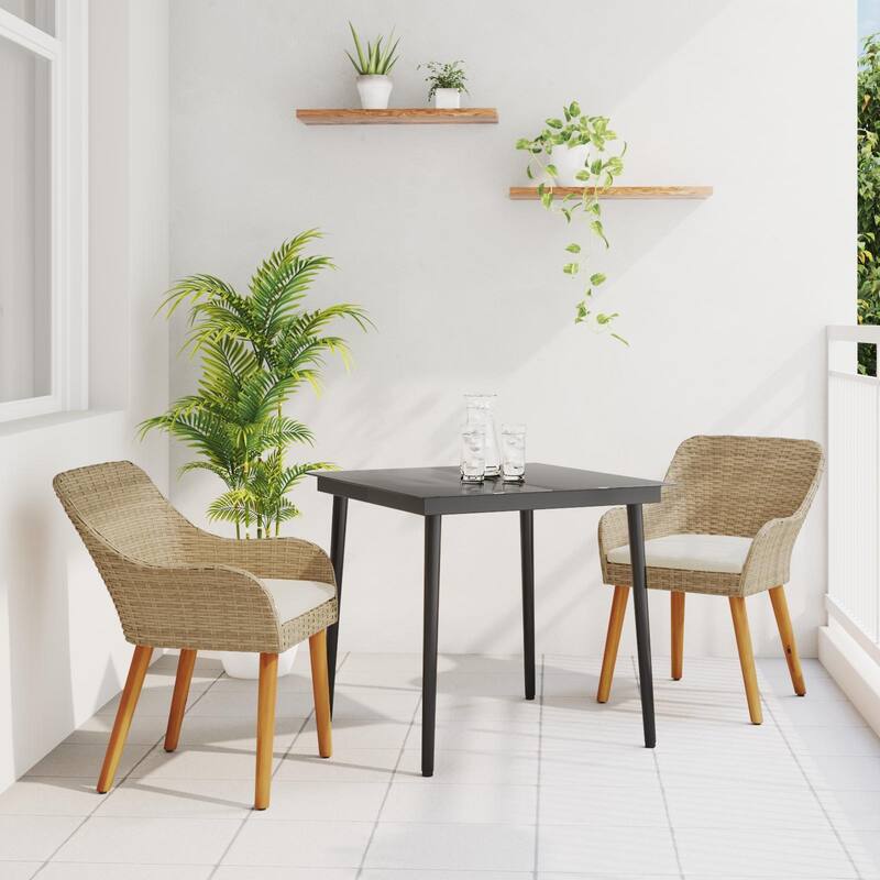 Modern Dining Table for Home Use - Beige 31.5 x 31.5 x 29.1 round table legs 2chair