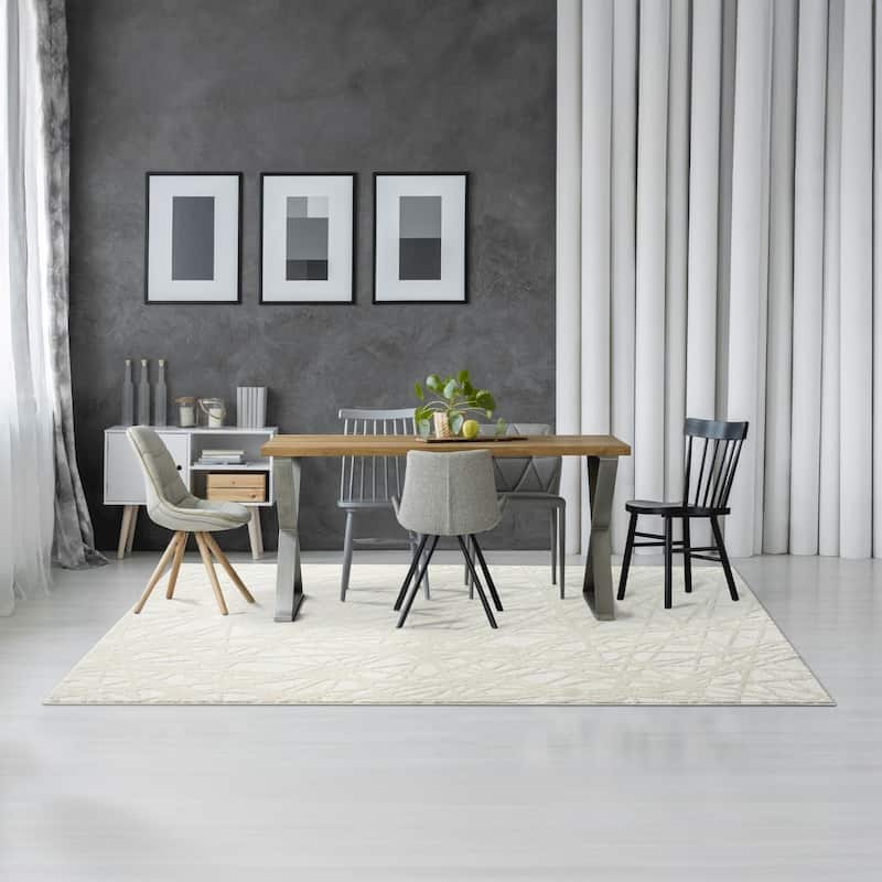 Luxe Weavers Geometric Abstract Lines Area Rug