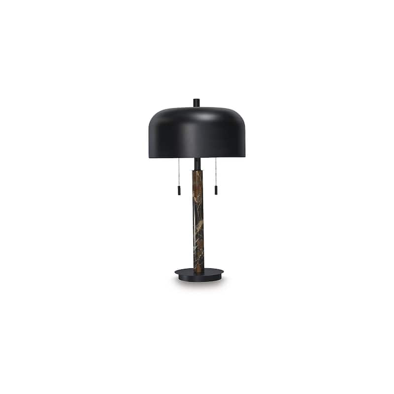 Signature Design by Ashley Alanbert Brown/Black Table Lamp - 14.5" W x 14.5" D x 27" H